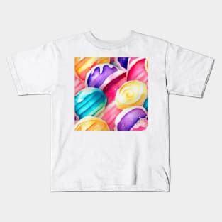 Watercolor lollipop pattern Kids T-Shirt